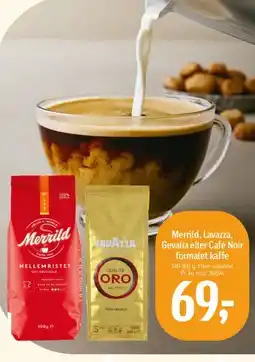 Føtex Merrild / Lavazza / Gevalia / Café Noir formalet kaffe (kampagne) tilbud