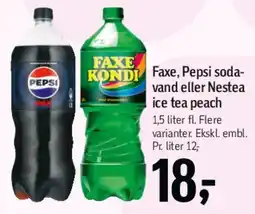 Føtex Faxe, Pepsi sodavand eller Nestea tilbud