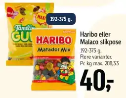 Føtex Toms / Go'e stænger / Fazer / Katjes slikpose tilbud