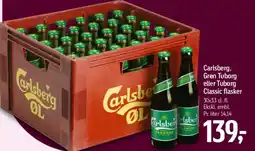 Føtex Carlsberg / Grøn Tuborg / Tuborg Classic (flasker) tilbud