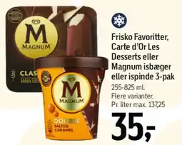 Føtex Magnum / Carte d'Or (isbæger / ispinde) tilbud