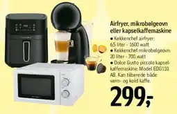 Føtex Airfryer / mikrobølgeovn / kapselkaffemaskine tilbud