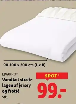 Lidl LIVARNOⓇ Vandtæt stræklagen af jersey og frotté tilbud