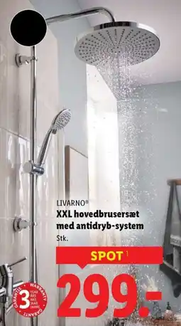 Lidl LIVARNOⓇ XXL hovedbrusersæt med antidryb-system tilbud