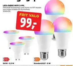 jem & fix LED-PÆRE WIFI 3-PK tilbud