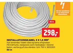jem & fix INSTALLATIONSKABEL 3 X 1,5 MM² tilbud