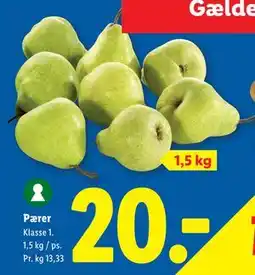 Lidl Pærer tilbud