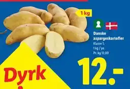 Lidl Danske aspargeskartofler tilbud