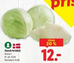 Lidl Dansk hvidkål tilbud