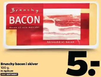 Netto Brunchy Bacon i Skiver 100g tilbud