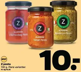 Netto Z Pesto 130g tilbud