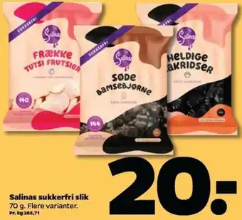 Salinas Sukkerfri Slik 70g