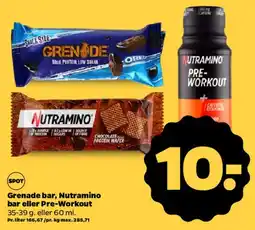 Netto Grenade / Nutramino bar eller Pre-Workout tilbud