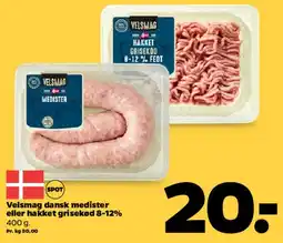Netto Velsmag dansk medister eller hakket grisekød tilbud