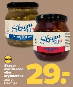 Netto Skagen marinerede / kryddersild tilbud