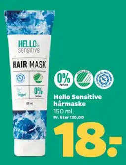 Netto Hello Sensitive hair mask tilbud