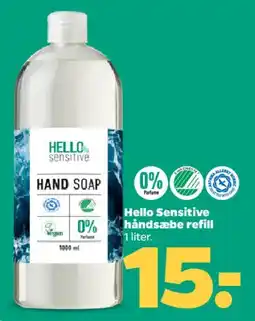 Netto Hello Sensitive hand soap (refill) tilbud