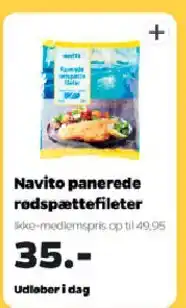 Netto Navito panerede rødspættefileter tilbud