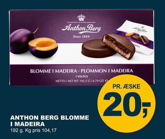 Let-Køb Anthon berg blomme i madeira tilbud