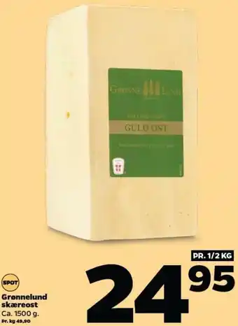 Netto Grønnelund Skæreost 1500g tilbud