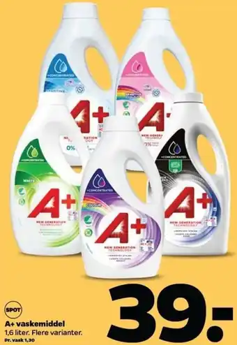 Netto A+ Vaskemiddel 1,6 Liter tilbud