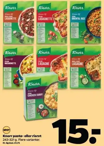Netto Knorr Pasta-Eller Risret 243-321g tilbud