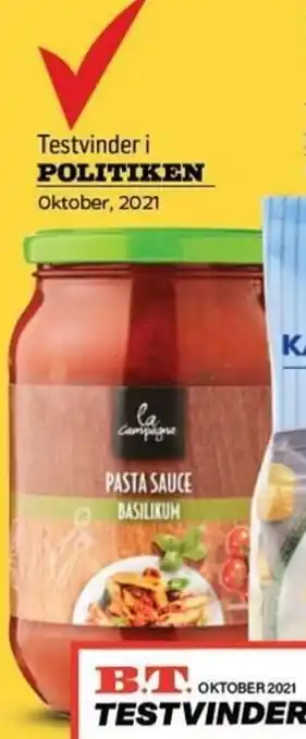 Netto La Campagna Pasta Sauce Med Basilikum 500g tilbud