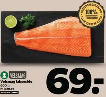 Netto Velsmag Lakseside 600g tilbud