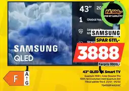 Power SAMSUNG 43" QLED 4K Smart TV TQ43Q8FAAUXXC tilbud