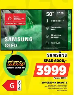 Power SAMSUNG 50" QLED 4K Smart TV TQ50Q7F4BUXXC tilbud