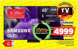 Power SAMSUNG 65" QLED 4K Smart TV TQ65Q7F5AUXXC tilbud