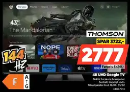 Power THOMSON 4K UHD Google TV 43QG7C14 tilbud