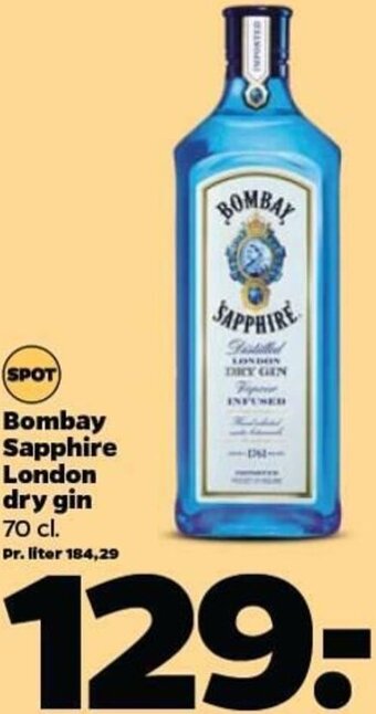 Netto Bombay Sapphire London Dry Gin 70 cl tilbud