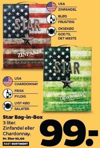 Netto Star Bag-In-Box 3 Liter tilbud