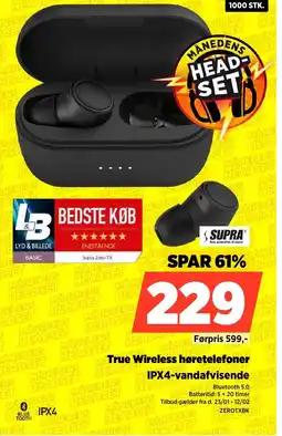 Power True Wireless høretelefoner ZEROTXBK tilbud