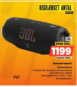 Power JBL Bluetooth-højttaler JBLCHARGE6BLK tilbud