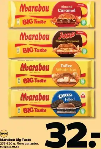 Marabou Big Taste 276-320g