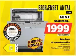 Power SENZ Int. opvaskemaskine SD6044DI tilbud