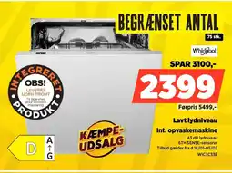 Power Whirlpool Int. opvaskemaskine WIC3C33E tilbud