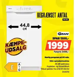 Power GRAM Slim opvaskemaskine DS4010 tilbud