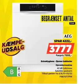 Power AEG Opvaskemaskine FBB75717PW tilbud