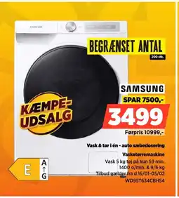 Power SAMSUNG Vasketørremaskine WD95T634CBHS4 tilbud