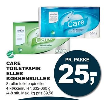 Let-Køb Care toiletpapir eller køkkenruller tilbud
