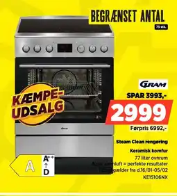 Power GRAM Keramisk komfur KE15106NX tilbud