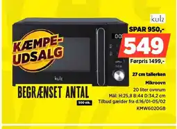 Power Kulz Mikroovn KMW6020GB tilbud