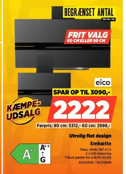 Power EICO Emhætte EICO5949/EICO5948 tilbud