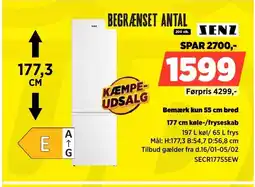 Power SENZ 177 cm køle-/fryseskab SECR17755EW tilbud
