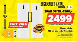 Power Kulz 185 cm køle- eller fryseskab KRF185WNE/KFR185WNE tilbud