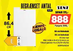 Power SENZ 86 cm Køleskab SERF845EW tilbud