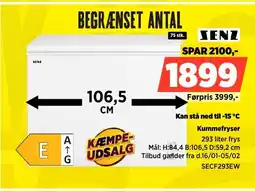 Power SENZ Kummefryser SECF293EW tilbud